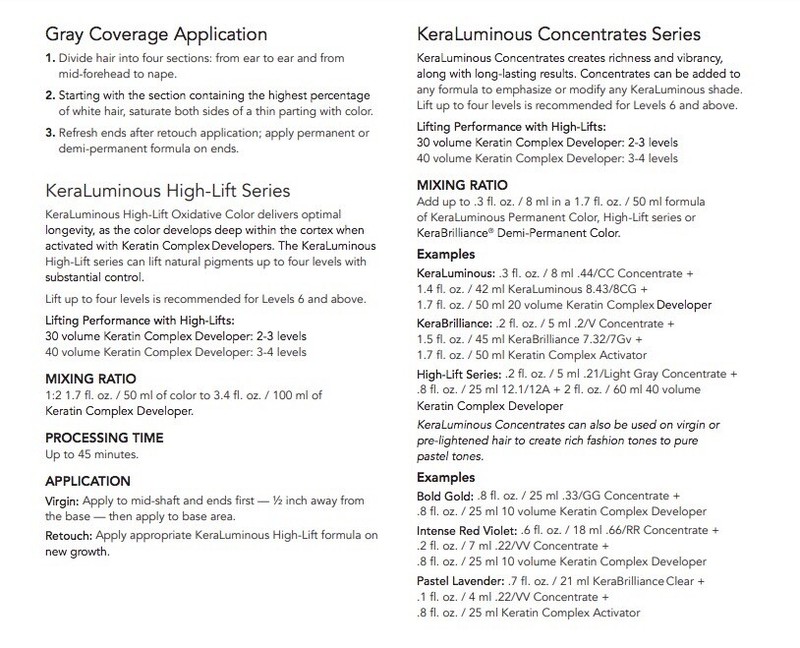 Keratin Complex KeraLuminous Keratin-Enhanced Permanent Hair Color ~ 3.4 fl oz