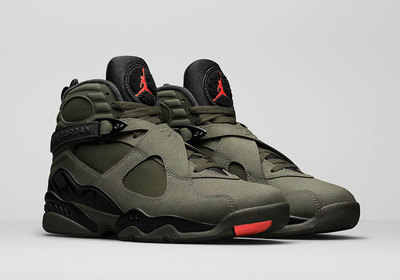 2017 Nike Air Jordan 8 VIII Take Flight Olive Undefeated Size 10. 305381-305 