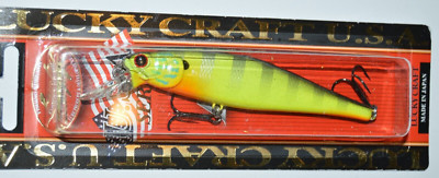lucky craft pointer 100sp slow suspending 4'' gorgeous purple chartreuse gill