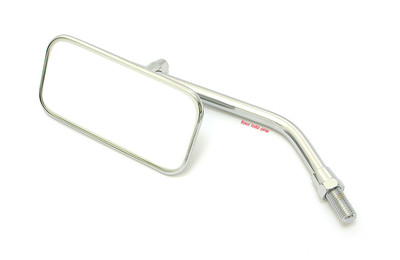 Emgo Rectangular Motorcycle Chrome Screw In Mirror 10mm - 20-34814
