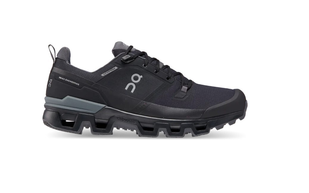 Pre-owned On Men's Cloudwander Waterproof Black Eclipse Running Shoes