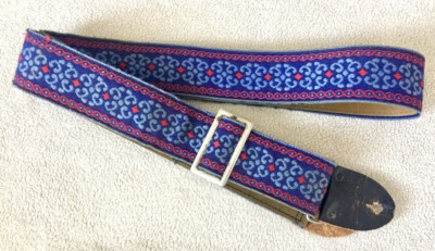 Vtg Bobby Lee No-Mishap Sottile Mfg. ACE Style Woven Guitar Strap Made in USA
