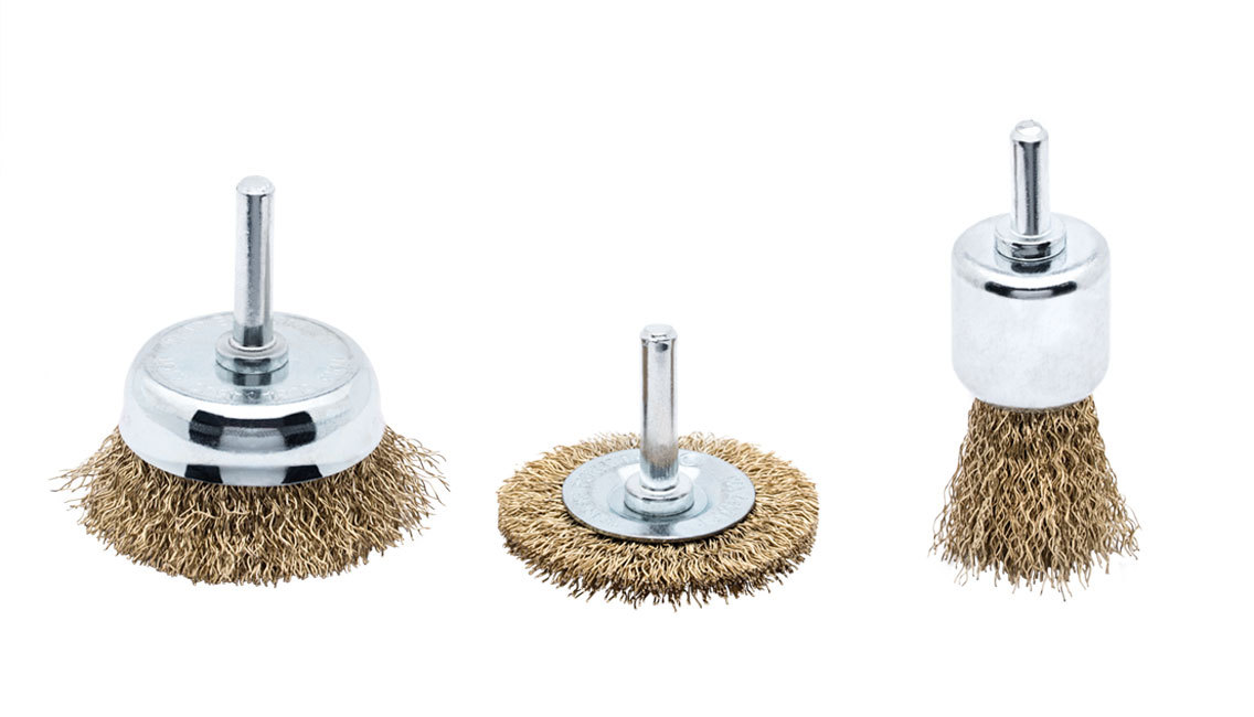 Set 3 Spazzole Circolari In Acciaio Smerigliatrice Pulitrice Metallo dfh