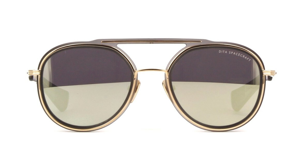 Pre-owned Dita Spacecraft Matte Grey White Gold/dark Grey Milky Gold Flash (c) Sunglasses In Gray