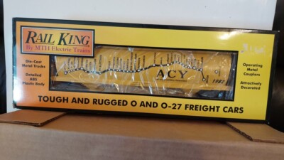 MTH RAIL KING #30-75599 AKRON, CANTON & YOUNGSTOWN CYLINDRICAL HOPPER CAR Br NEW