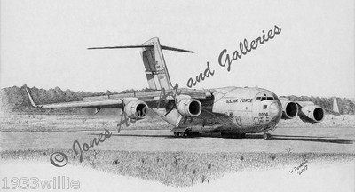 C-17A Globemaster III Giclee & Iris Open End Edition Prints by Willie Jones Jr.