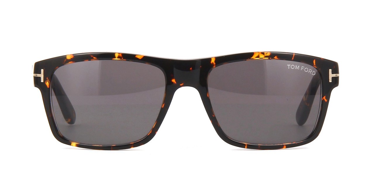 Pre-owned Tom Ford Anton Ft 1024 Shiny Black/grey Brown Shaded (01b) Sunglasses