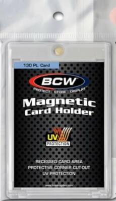 140 BCW 130 Point UV Protected Magnetic Thick Trading Card Holders one touch