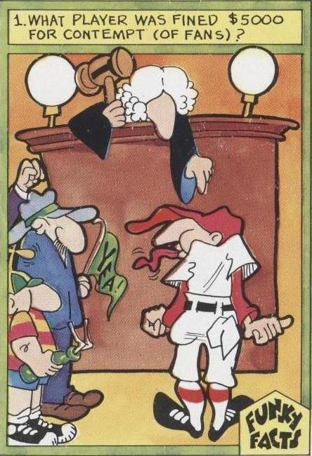 1976 Funky Facts Weird World of Baseball - Crime and Punishment #16