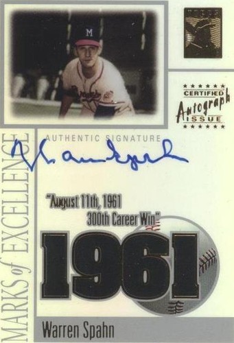 2002 Topps Tribute - Warren Spahn #ME-WS