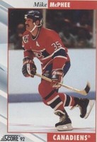 1992-93 Score - Mike McPhee #91