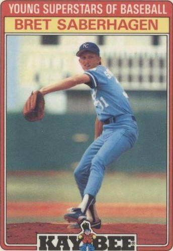 1986 Topps Kay Bee Toys Young Superstars of Baseball - Bret Saberhagen #27