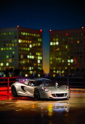 Poster - Hennessey Venom GT 2011 night Car Photo Imagekind Motorsport