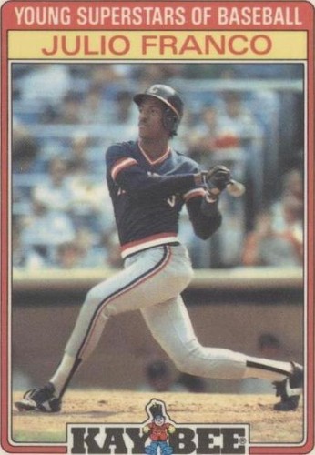 1986 Topps Kay Bee Toys Young Superstars of Baseball - Julio Franco #14