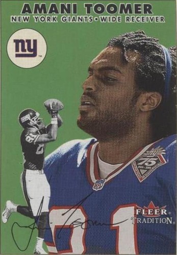 2000 Fleer Feel The Game Rare Hand Numbered SP Amani Toomer