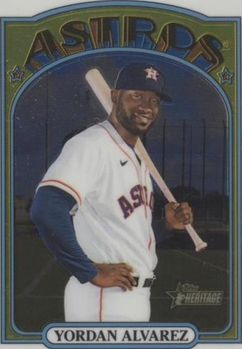 2025 Topps Heritage Yordan Alvarez Cartoon Variation SSP