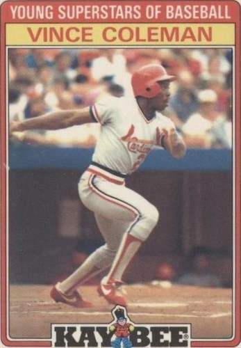 1986 Topps Kay Bee Toys Young Superstars of Baseball - Vince Coleman #5