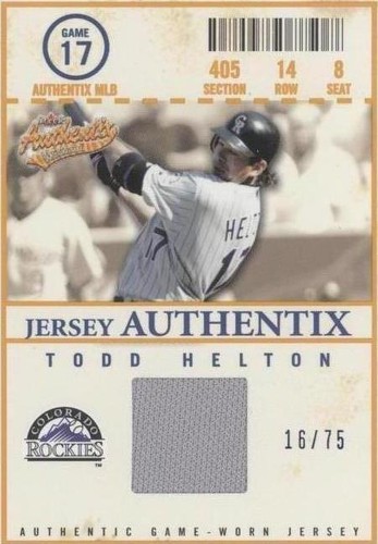 2005 Fleer Authentix - Todd Helton #JA-TH