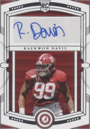 2020 Panini National Treasures Collegiate Raekwon Davis #7
