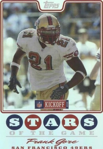 2008 Topps Kickoff Frank Gore #SG-FG