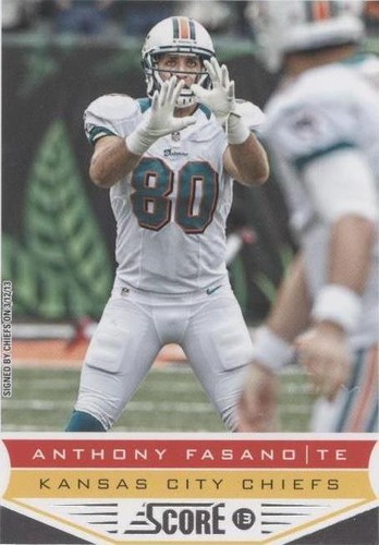 2013 Score Anthony Fasano #104