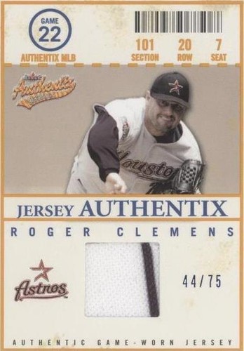 2005 Fleer Authentix - Roger Clemens #JA-RC