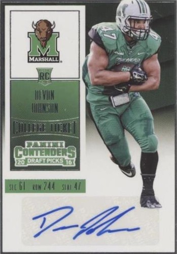 2016 Panini Contenders Draft Picks Devon Johnson #142