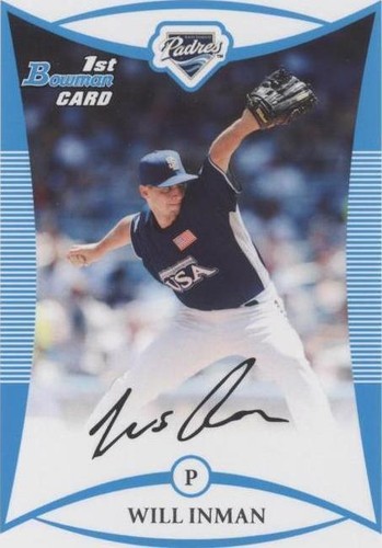 2008 Bowman Draft Picks & Prospects - Will Inman #BDPP88