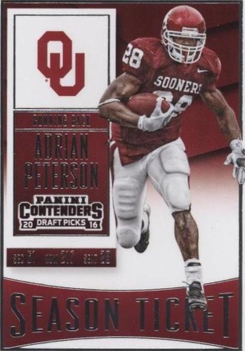 2016 Panini Contenders Draft Picks Adrian Peterson #3