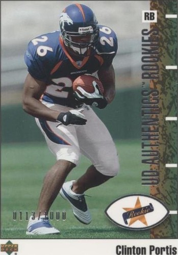 2002 UD Authentics Clinton Portis #107