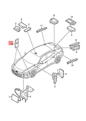 Genuine AUDI SKODA A6 Avant S6 qu. quattro A6L Telephone aerial 971035510E