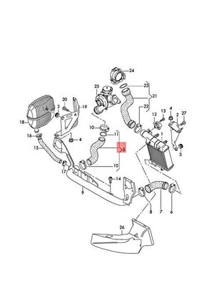 Genuine AUDI A4 Avant S4 quattro 8EC 8ED Pressure Hose Right Lower 8E0145790P