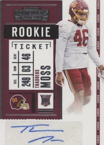 2020 Panini Contenders Thaddeus Moss #237