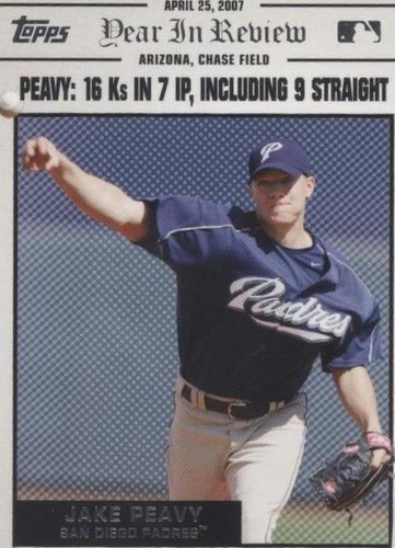 2008 Topps - Jake Peavy #YR25