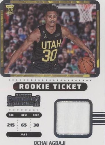 2022-23 Panini Contenders - Ochai Agbaji #RTS-OAU