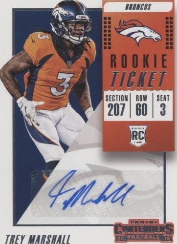 2018 Panini Contenders Trey Marshall #333