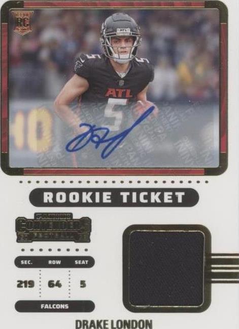2022 Panini Contenders Drake London #RTS-DLO