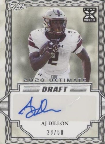 2020 Leaf Ultimate Draft A. J. Dillon #BA-AJD