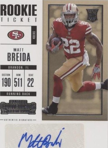 2017 Panini Contenders Matt Breida #178