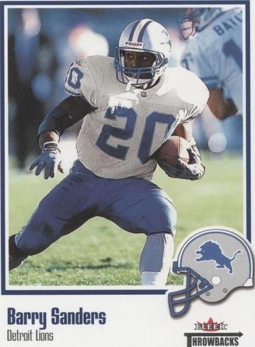 2002 Fleer Throwbacks Barry Sanders #40