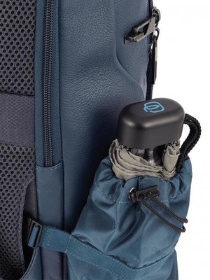 Pre-owned Piquadro Rucksack  Akron Wohnung System Diebstahlsicherung Leder Blau Nd Wahl = P