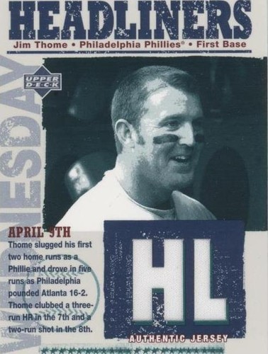 2004 Upper Deck - Jim Thome #HL-JT