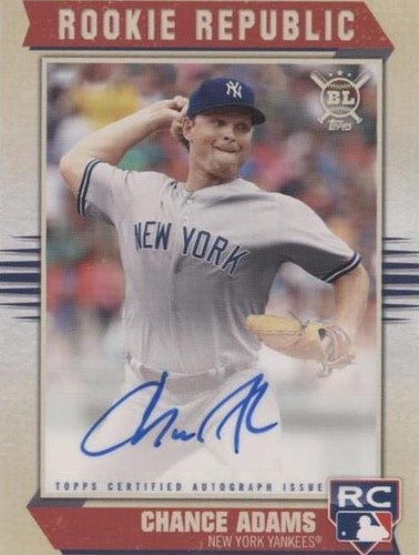 2019 Topps Big League - Chance Adams #RRA-CA