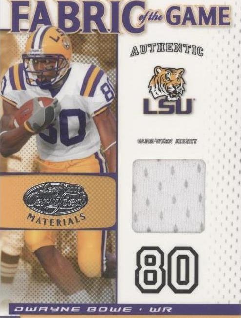 2007 Leaf Сертифицированные Материалы Dwayne Bowe #FOGC-13