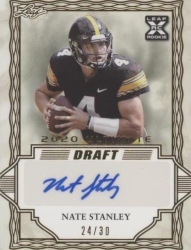 2020 Leaf Ultimate Draft Nate Stanley #BA-NS1
