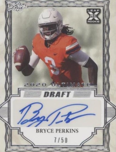 2020 Leaf Ultimate Draft Bryce Perkins #BA-BP1