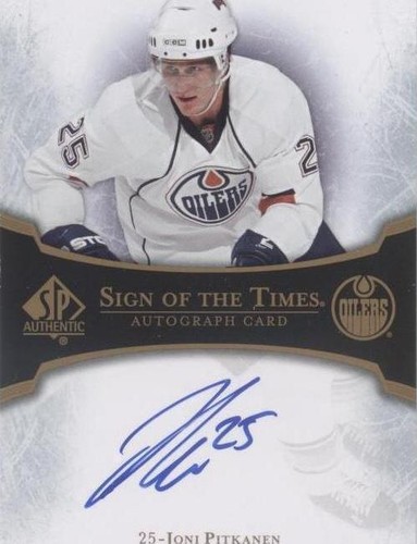 2007-08 SP Authentic - Joni Pitkanen #ST-JP