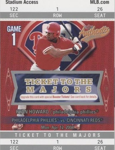2004 Fleer Authentix - Ryan Howard #126