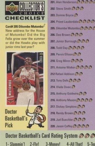 1996-97 Upper Deck Collector's Choice - Dikembe Mutombo/Scottie Pippen #396