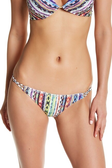 ale by Alessandra 145874 Womens Tab Side Hipster Bikini Bottom Multi Size Medium